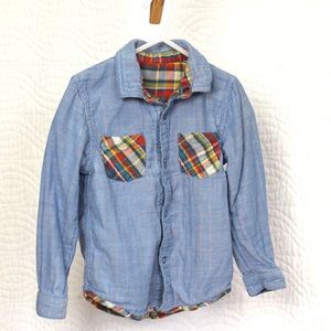 Boys reversible long sleeved shirt